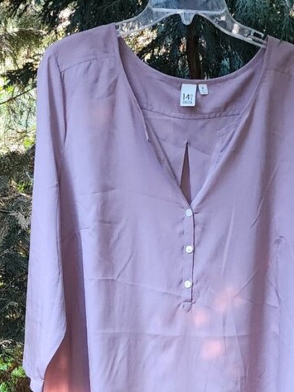 EUC 14th & Union XL Mauve lightweight tunic top